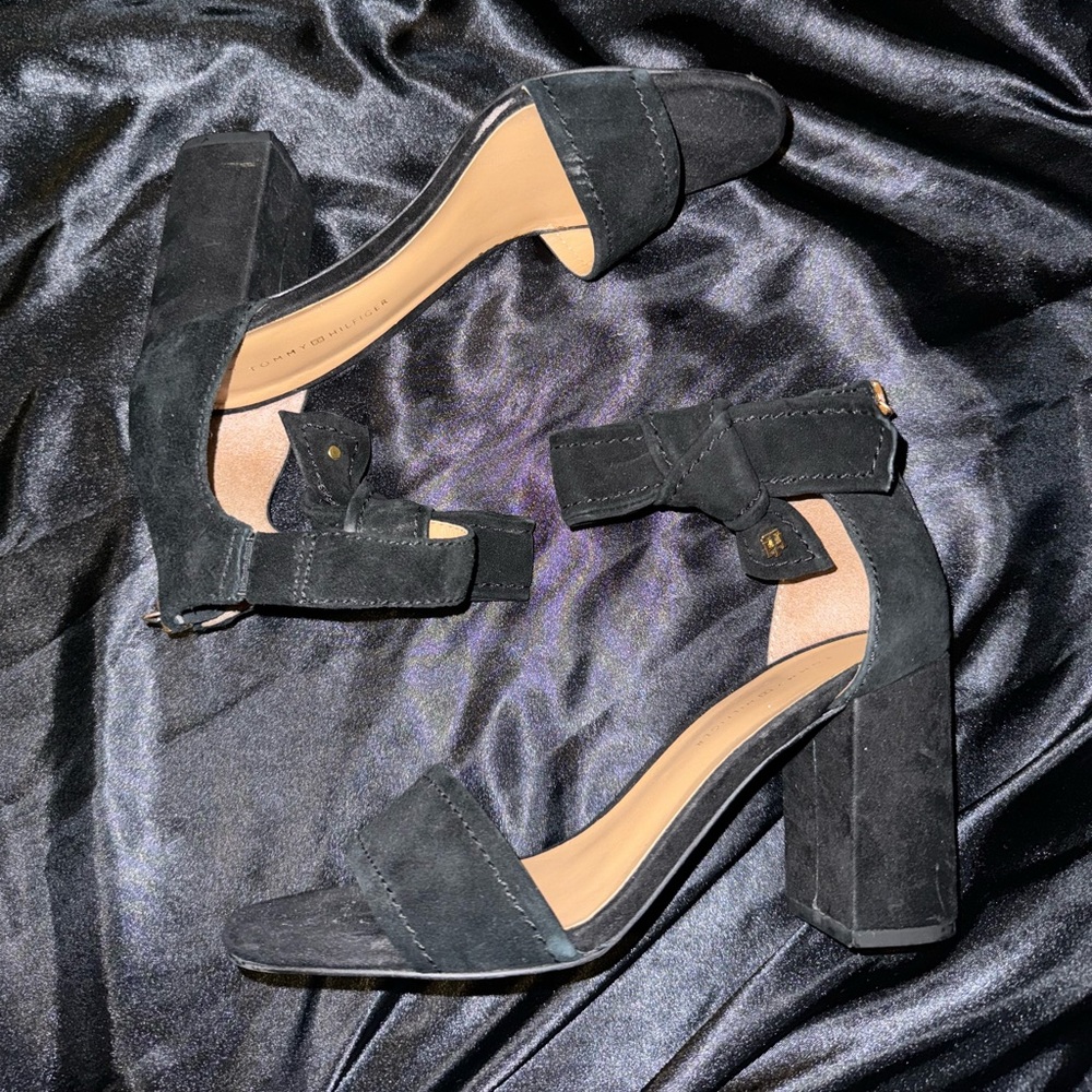 Tommy Hilfiger Black Suede Heels